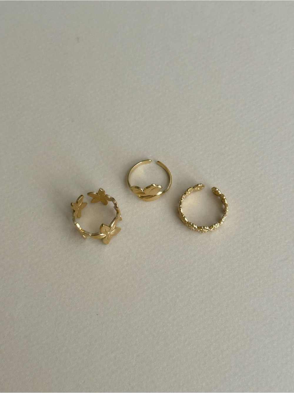 Floral Stackable Rings N2220 - Picture 5 of 5